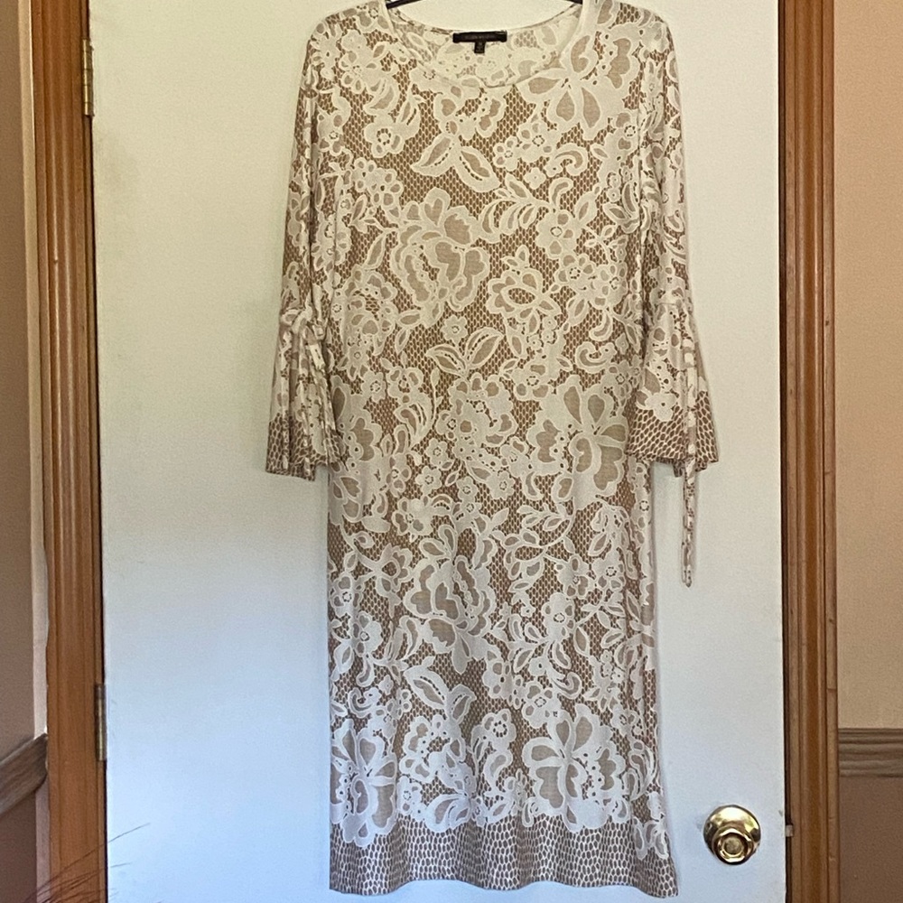 Tan and cream dress